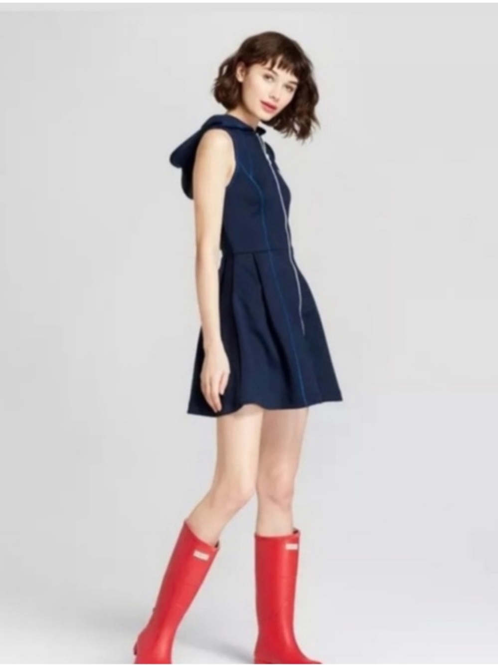 HUNTER for Target Hooded Zip Front Dive Dress Women MEDIUM